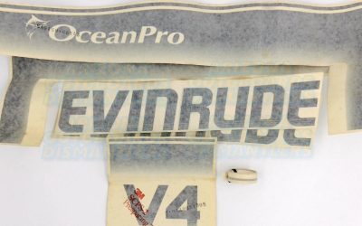 EVINRUDE V4 COWLING DECALS NOS