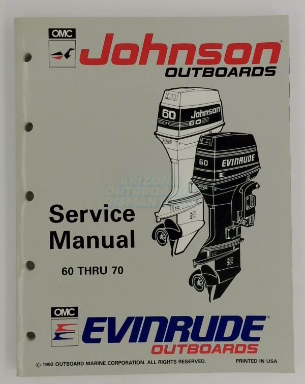 Johnson Evinrude Outboard Service Manual 60 Thru 70