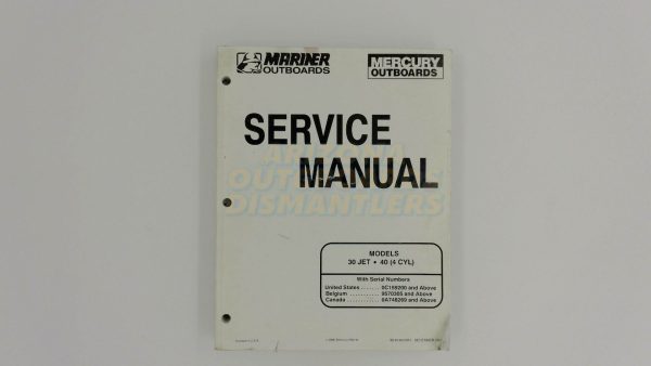 Mercury Mariner Service Manual 30 Jet /40 (4CYL)