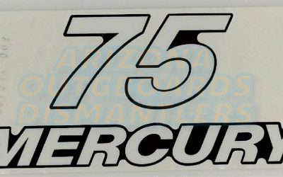 MERCURY 75 DECAL NOS